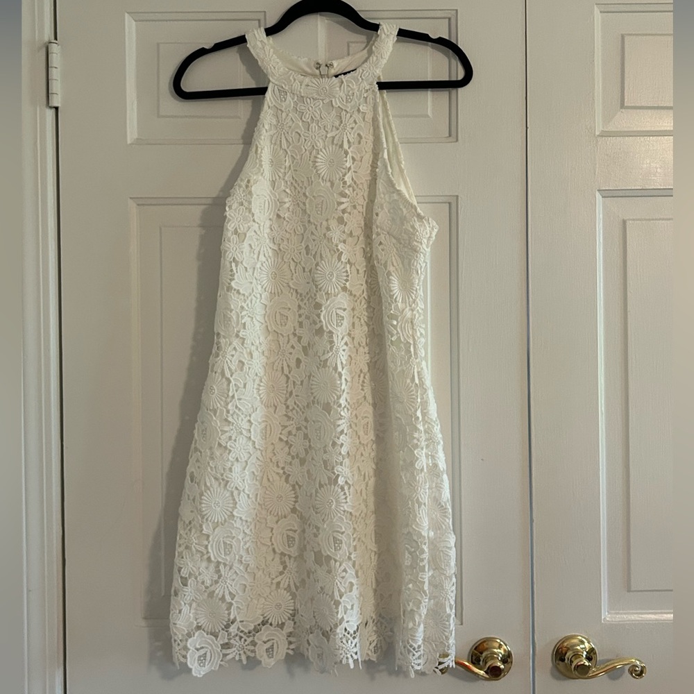 White halter mini dress worn once!